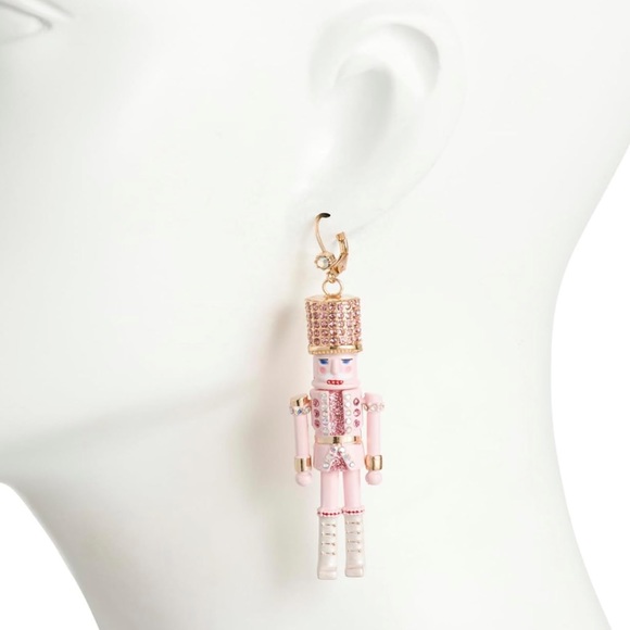 Betsey Johnson Christmas Mismatched Nutcracker Dangle Earrings - Picture 5 of 6